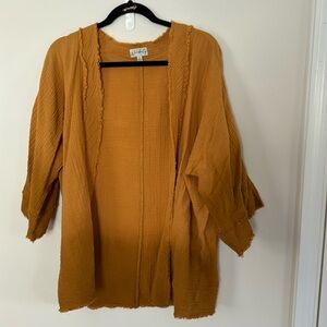 Wonderly mustard ombré kimono